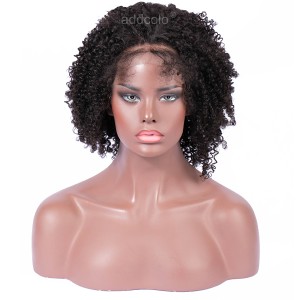 【Wigs】Human Hair Wigs for Black Women Natural hairline Afro Kinky Curly Lace Front Wig 